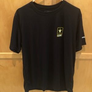 Mens Black Sri-Fit Go Army T Shirt (Size L)
